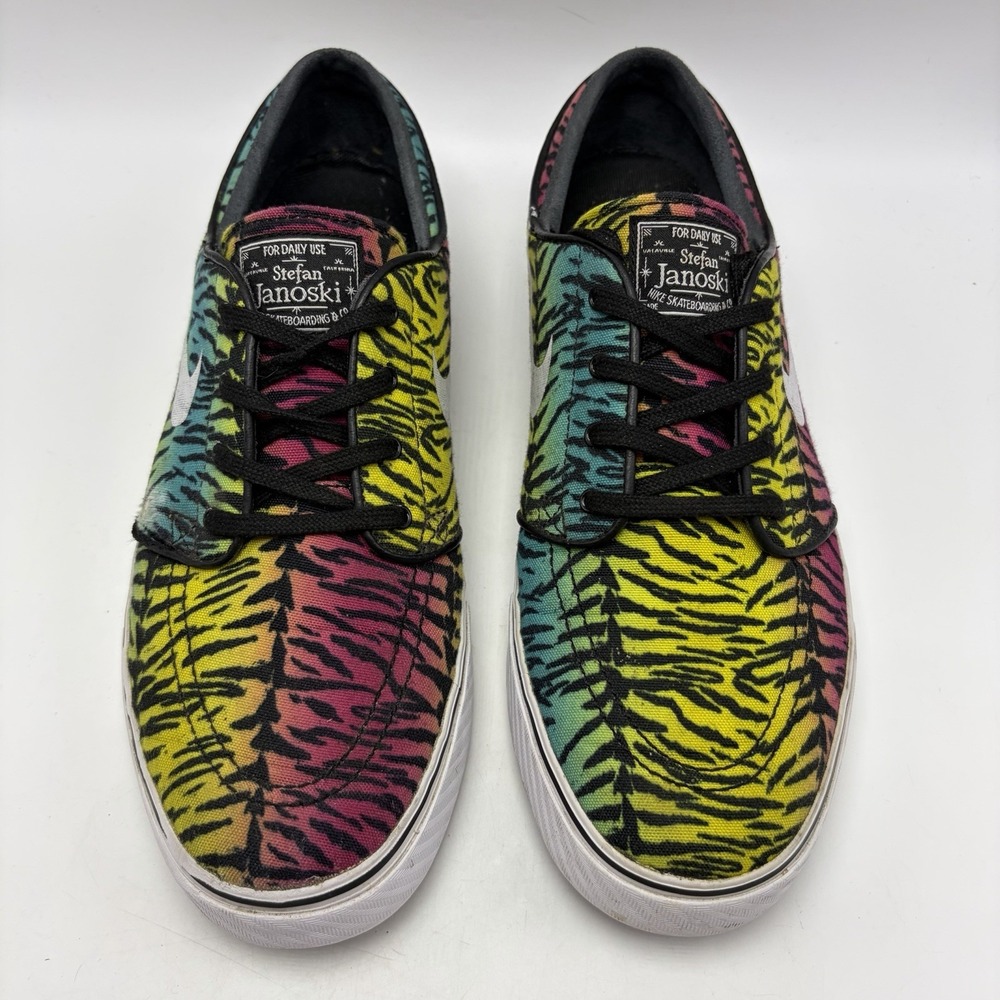Nike Zoom Stefan Janoski SB Canvas Mens 9.5 Sneakers Shoes Tiger Pack Volt